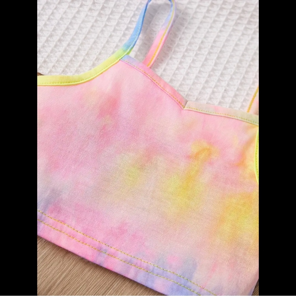 Girls, Bright, Multi-Colored, Tie-Dye, Outfit Set - Picture 6 of 11